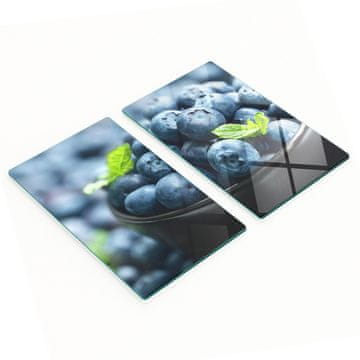 shumee Večnamenske dekorativne steklene table z vzorcem borovnic 2x30x52 cm