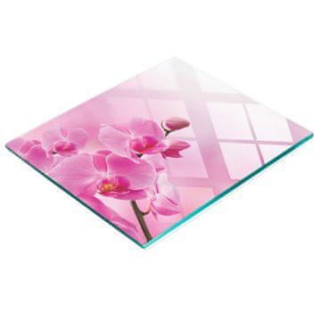 shumee Dekorativna kaljena steklena deska za rezanje Roza orhideja 60x52 cm