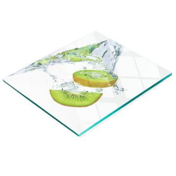 shumee Večnamenska dekorativna steklena kuhinjska deska Kiwi Water 60x52 cm