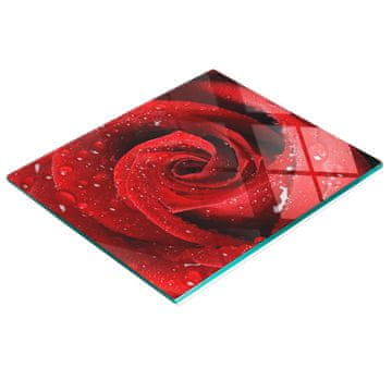 shumee Večnamenska dekorativna steklena kuhinjska deska Rose Drops 60x52 cm