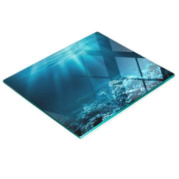 shumee Dekorativna kaljena steklena deska za rezanje Podvodni svet 60x52 cm