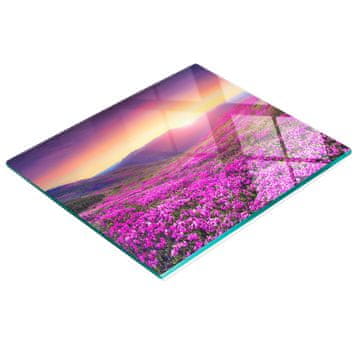 shumee Dekorativna steklena servirna deska za prigrizke Pink Hills 60x52 cm