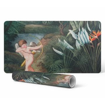 shumee Podloga za igralno miško in tipkovnico Cupid Among Flowers 120x60 cm