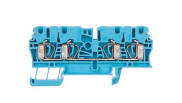 Weidmüller 4-žilni konektor zbiralke 2,5 mm2 moder Ex ZDU 2,5/4AN BL 1608580000