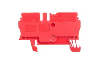 Weidmüller 2-žilni konektor za zbiralko 2,5 mm2 rdeč atex ZDU 2,5 RT 1683260000