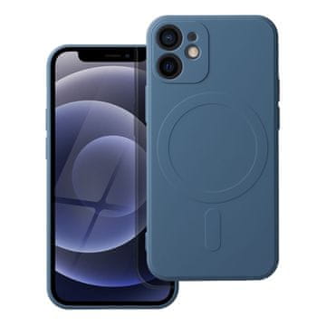 OEM SILICONE MAG COVER ovitek, združljiv z MagSafe, za iPhone 12 Mini, modre barve
