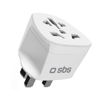 SBS SBS UK potovalni adapter - univerzalni - bel