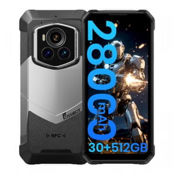 slomart Fossibot F107 Pro pametni telefon, 6.7" AMOLED, 10600 mAh, črn