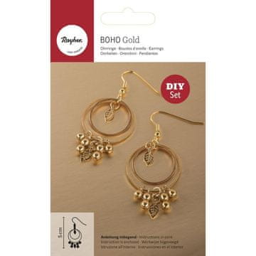 Rayher.	 Set za izdelavo nakita Boho uhani listki zlati