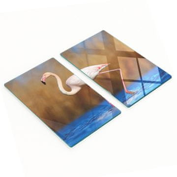 shumee Kuhinjske večnamenske dekorativne kaljene deske Flamingo 2x30x52 cm