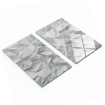 shumee Komplet kuhinjskih desk iz kaljenega stekla s 3D grafiko 2x30x52 cm