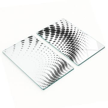 shumee Komplet 2 kaljenih steklenih plošč z geometrijskimi liki 2x30x52 cm