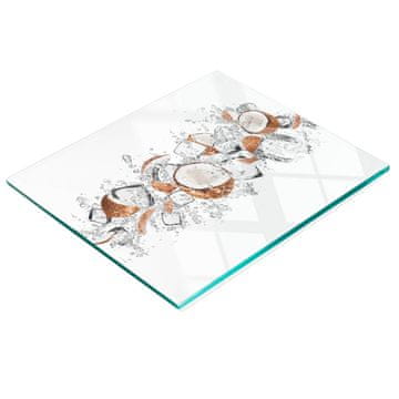 shumee Kaljena večnamenska dekorativna steklena tabla Kokosov led 60x52 cm