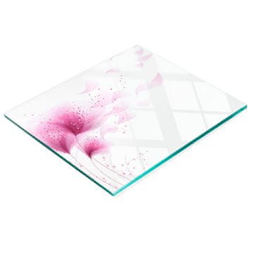 shumee Kuhinjska večnamenska dekorativna steklena tabla Roza cvet 60x52 cm