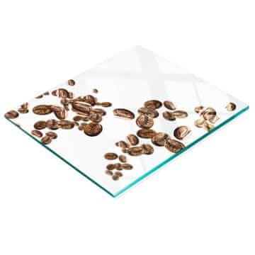 shumee Dekorativna steklena deska za rezanje z grafiko kavnih zrn 60x52 cm
