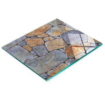 shumee Dekorativna kuhinjska deska za rezanje iz kaljenega stekla 60x52 cm