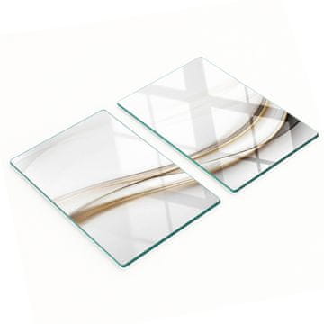 shumee Večnamenske dekorativne steklene table Abstraktni valovi 2x40x52 cm