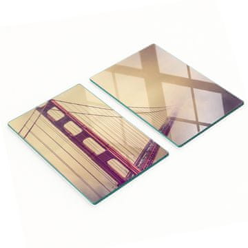 shumee Dekorativne steklene deske za rezanje Most San Francisco 2x40x52 cm