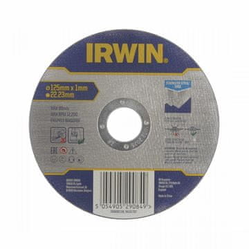 Stanley Irwin ploščati disk iz nerjavečega jekla 125 mm x 1,0 mm x 22,23 mm