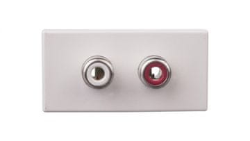 shumee Simon Connect K45/2 avdio vtičnica 2xRCA /Cinch/ čisto bela K101B/9