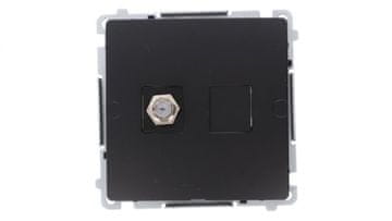 shumee Simon Basic F-tip enojna antenska vtičnica (modul) črna BMAF1.01/49