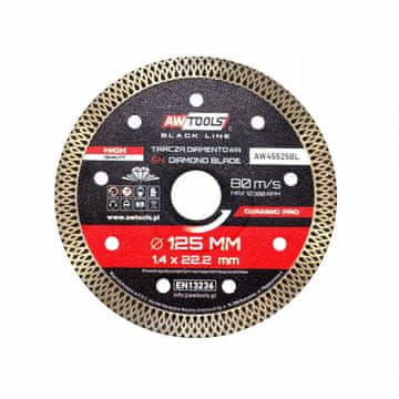 awtools Diamantni disk Awtools GR.125x22.2 / polna keramika PRO črna linija
