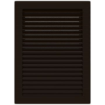 airRoxy Diagonalna prezračevalna rešetka z mrežico 21x14 rjava AirRoxy 0969