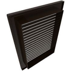 airRoxy Diagonalna prezračevalna rešetka z mrežico 21x14 rjava AirRoxy 0969