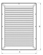 airRoxy Diagonalna prezračevalna rešetka z mrežico 21x14 rjava AirRoxy 0969