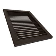 airRoxy Diagonalna prezračevalna rešetka z mrežico 21x14 rjava AirRoxy 0969