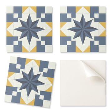 COLORAY Komplet vinilnih ploščic z vzorcem geometrijskih zvezd 20x20x20 cm