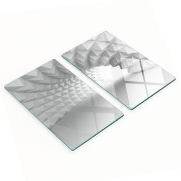 shumee Komplet dveh steklenih kuhinjskih desk Abstraktni tunel 2x30x52 cm