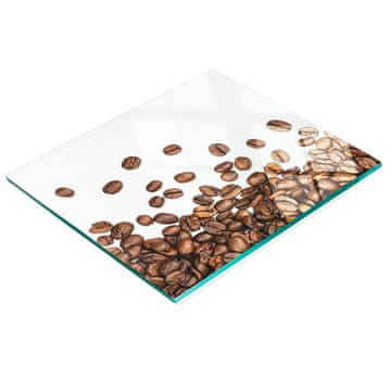 shumee Kaljena večnamenska dekorativna steklena tabla Kavna zrna 60x52 cm