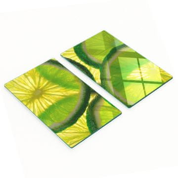 shumee Večnamenske dekorativne steklene table z vzorcem limete 2x30x52 cm