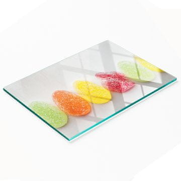 shumee Dekorativna steklena kuhinjska deska barviti žele bonboni 80x52 cm