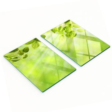 shumee Večnamenske dekorativne steklene table z vzorcem listov 2x40x52 cm