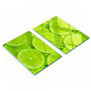 shumee Večnamenske dekorativne steklene table z vzorcem limete 2x40x52 cm
