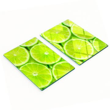 shumee Večnamenske dekorativne steklene table z vzorcem limete 2x40x52 cm