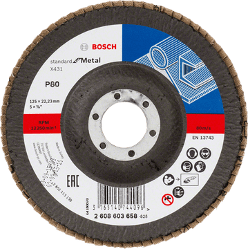 Bosch LAMELNI BRUSNI KOLUS 125 mm X431 P 80 STANDARD ZA KOVINO KONVEKSNO