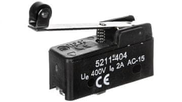 PROMET Miniaturno končno stikalo 1CO z valjčkom vzdolž ročice W0-5211-404