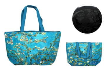 Carmani, torba za čez ramo, za nakupovanje do 5 kg - VAN gogh/Cvetoči mandelj