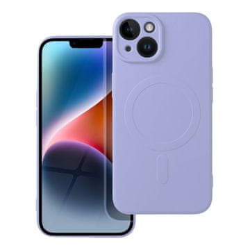 OEM SILICONE MAG COVER ovitek, združljiv z MagSafe, za iPhone 14, vijoličen