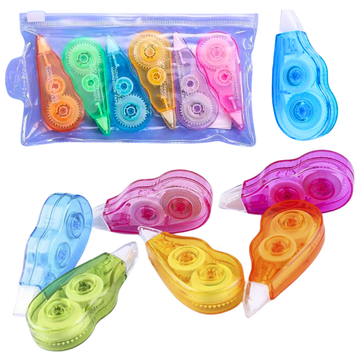 slomart LEAN Set korekturnih trakov, 6 barv, z zadrgo