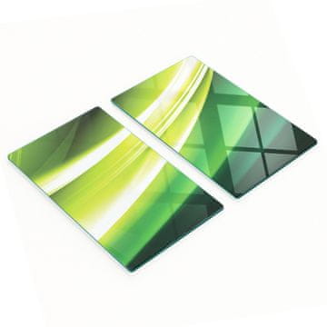 shumee Dekorativne steklene deske za rezanje in serviranje Zeleni val 2x30x52 cm