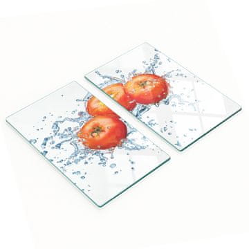 shumee Dekorativne kaljene steklene deske za rezanje Vodni paradižnik 2x30x52 cm