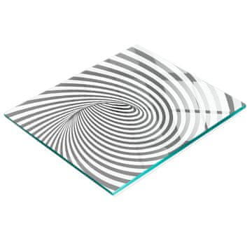 shumee Kuhinjska deska iz kaljenega stekla s spiralno grafiko in črtami 60x52 cm