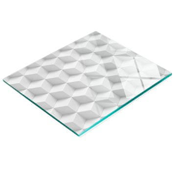 shumee Steklena dekorativna tabla s 3D grafiko za serviranje prigrizkov 60x52 cm