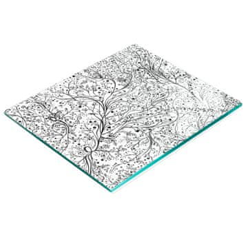 shumee Elegantna in trpežna steklena tabla s potiskom prepletenih vejic 60x52 cm