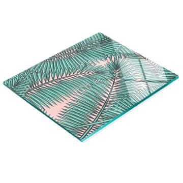 shumee Kaljena večnamenska dekorativna steklena tabla s palmovimi listi 60x52 cm