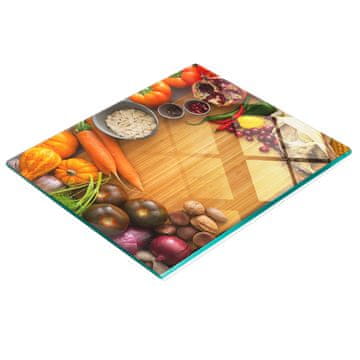 shumee Dekorativna kaljena steklena deska za rezanje jesenske zelenjave 60x52 cm